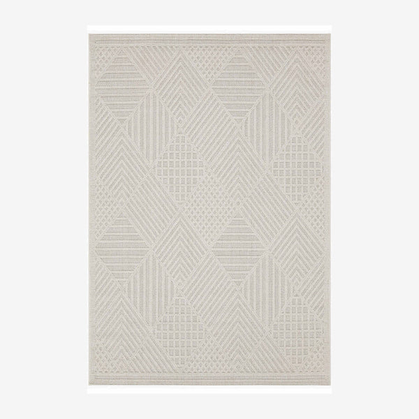 Fava White Machine Woven Rug