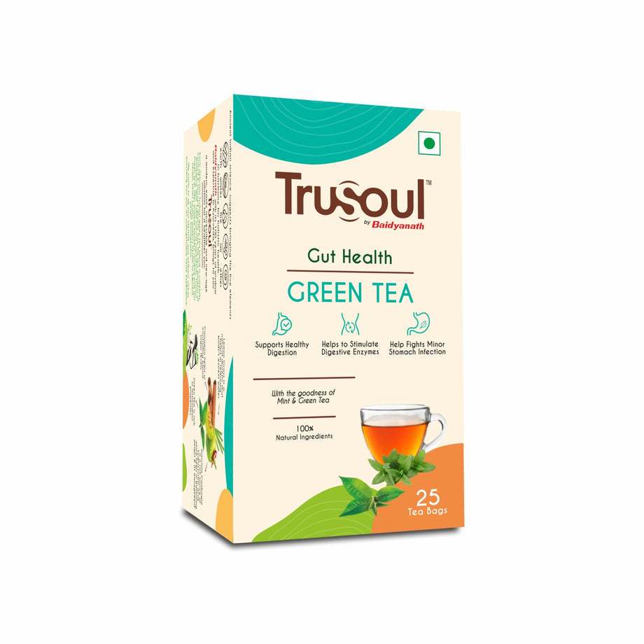 Trusoul Natural Herbal Gut Health Green Tea - 25 Tea Bags