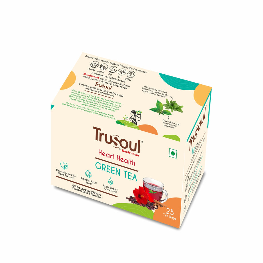 Trusoul Natural Herbal Heart And Health Green Tea - 25 Bags