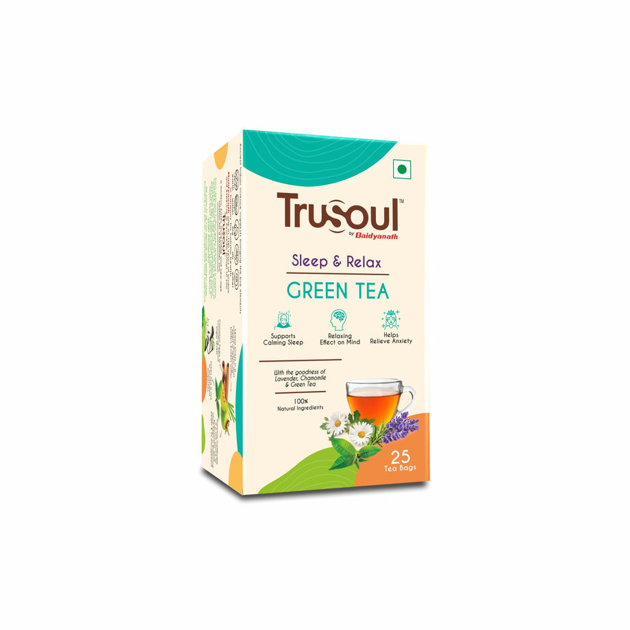 Trusoul Natural Herbal Sleep And Relax Green Tea - 25 Bags