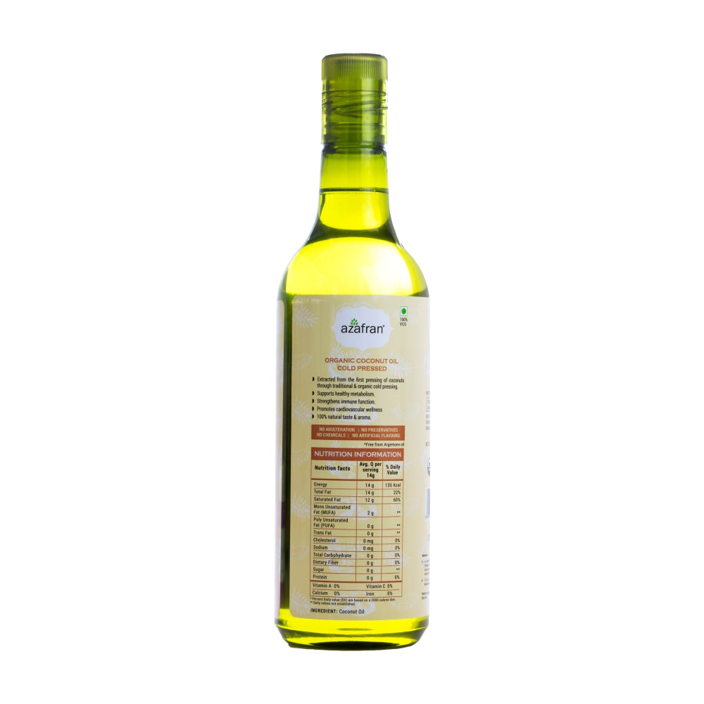 Azafran Organic Coconut Oil (Cold Pressed) 1l