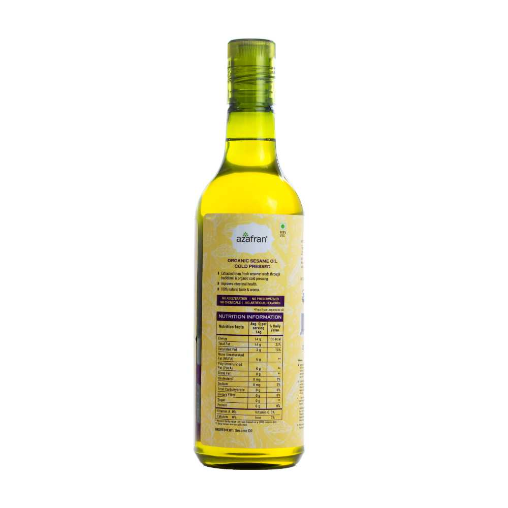 Azafran Organic Sesame Oil (Cold Pressed) - 1l