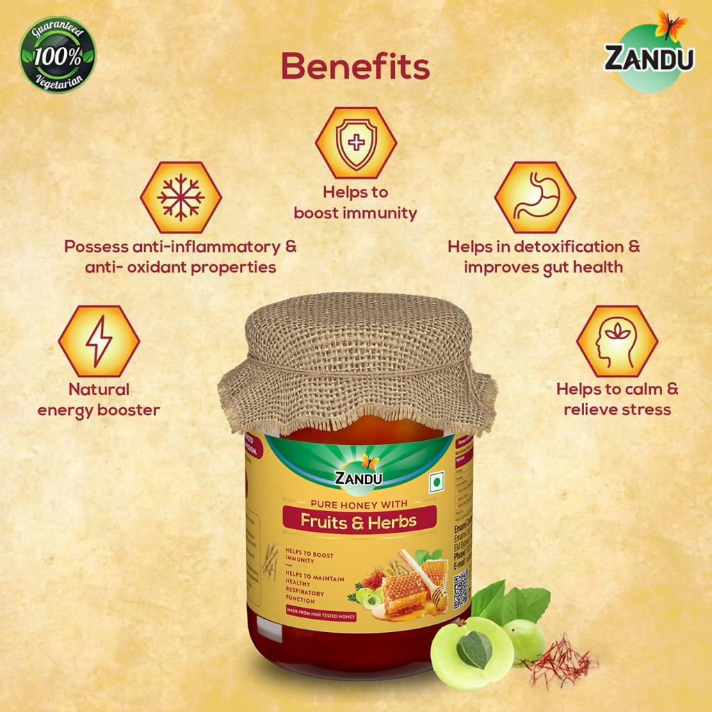Zandu Pure Honey with Fruits & Herbs