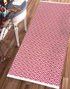 The Home Talk Weaved Cotton Carpets Contemporary Decorators Area 70 X 140 cm Rugs Pink