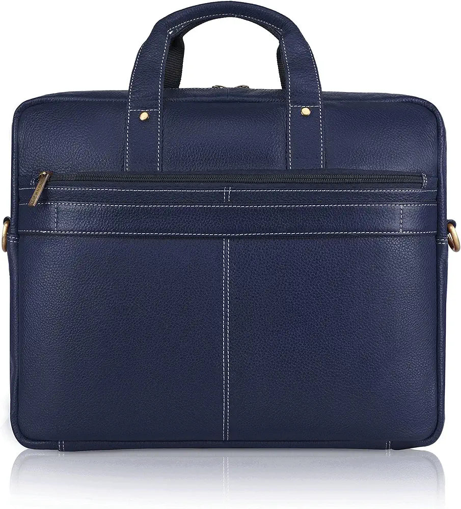 WildHorn Leather 15 inch Laptop Messenger Bag for Men I Padded Laptop Compartment with Adjustable Strap I Extra Zip Compartments I DIMENSION : L-16 inch W-3.2 inch H-13 inch