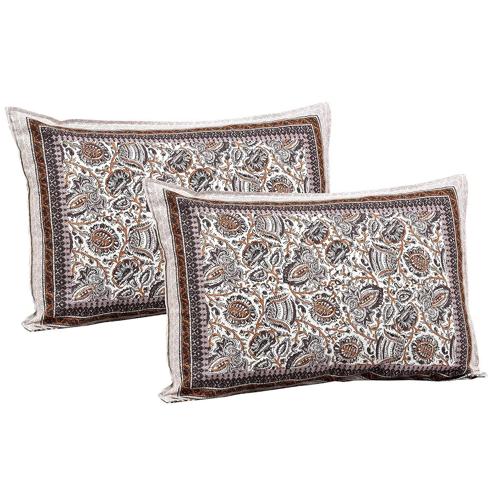 Kuber Industries Double Bedsheet with 2 Pillow Covers 160 TC Premium Cotton Purple