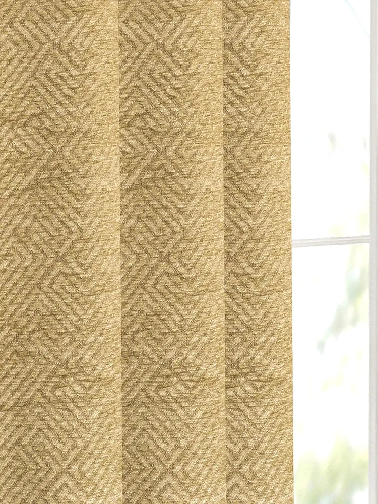 Saral Home Pacman Saral Home Chenille Blackout Window Curtains 1pc Gold
