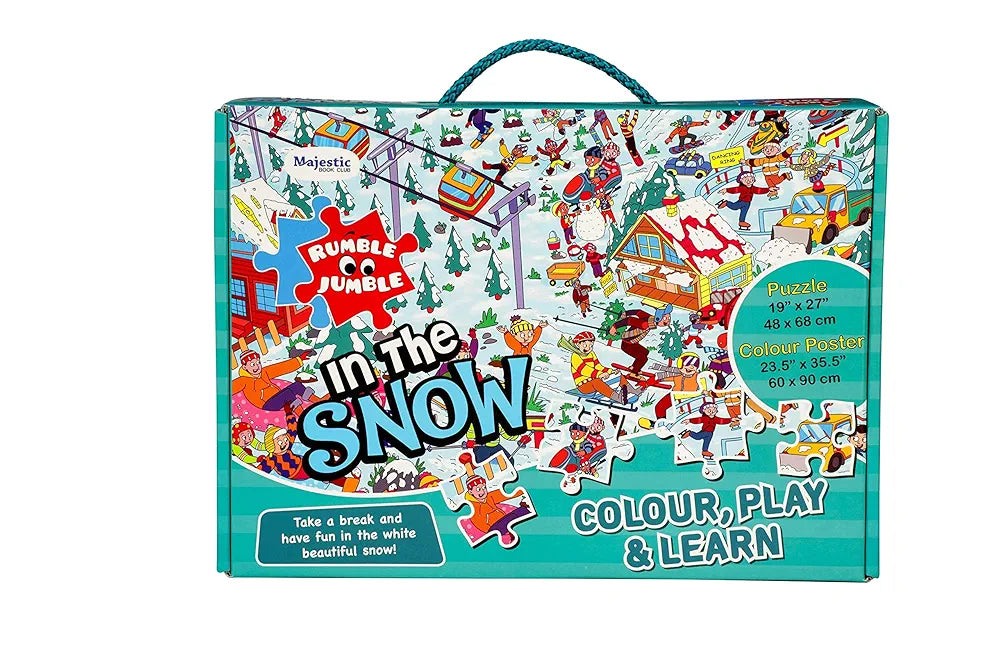 THE BOOK TREE in The Snow Fun and Educational Floor Puzzle by Majestic Book Club, Package Includes a Big Size Colouring Poster and Jigsaw Puzzle Packed in a Beautiful Box