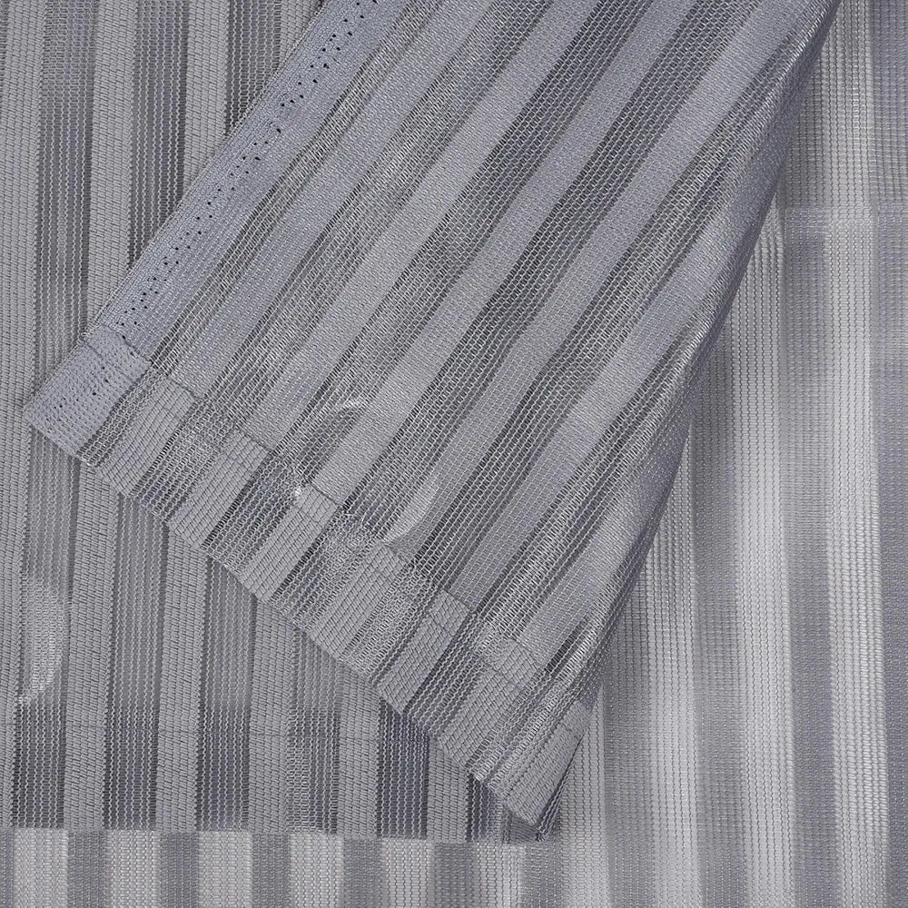 Kuber Industries Door Curtain Sheer Parda for Living Room Lining Net Gray Colour