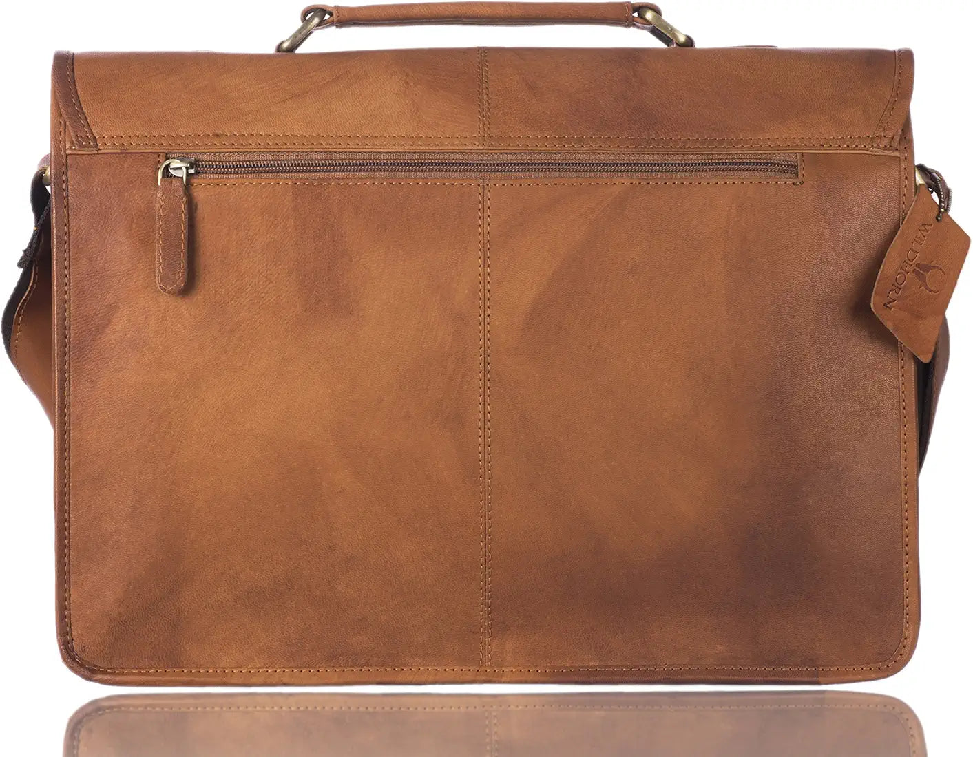 WildHorn Genuine Leather 15 INCH Laptop Messenger Bag DIMENSION : L-15 inch W-4 inch H-12 inch