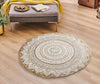 Sashaa World Handwoven Jute Natural Reversible Rugs Round Braided Floor Carpet Mat