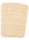 Saral Home Soft Microfiber Anti-slip Rectangular Bathmat Colour Beige (Pack of 2)