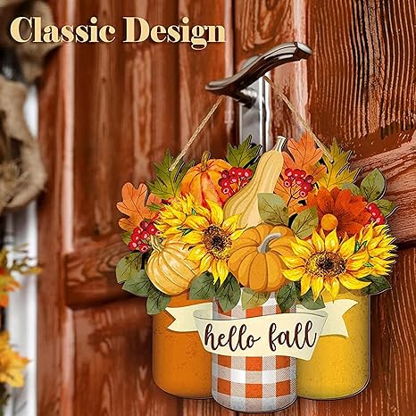 Angel Infinite Hello Fall Design Wooden Wall Hanging Wall Hanger For Home Decor Wall Art