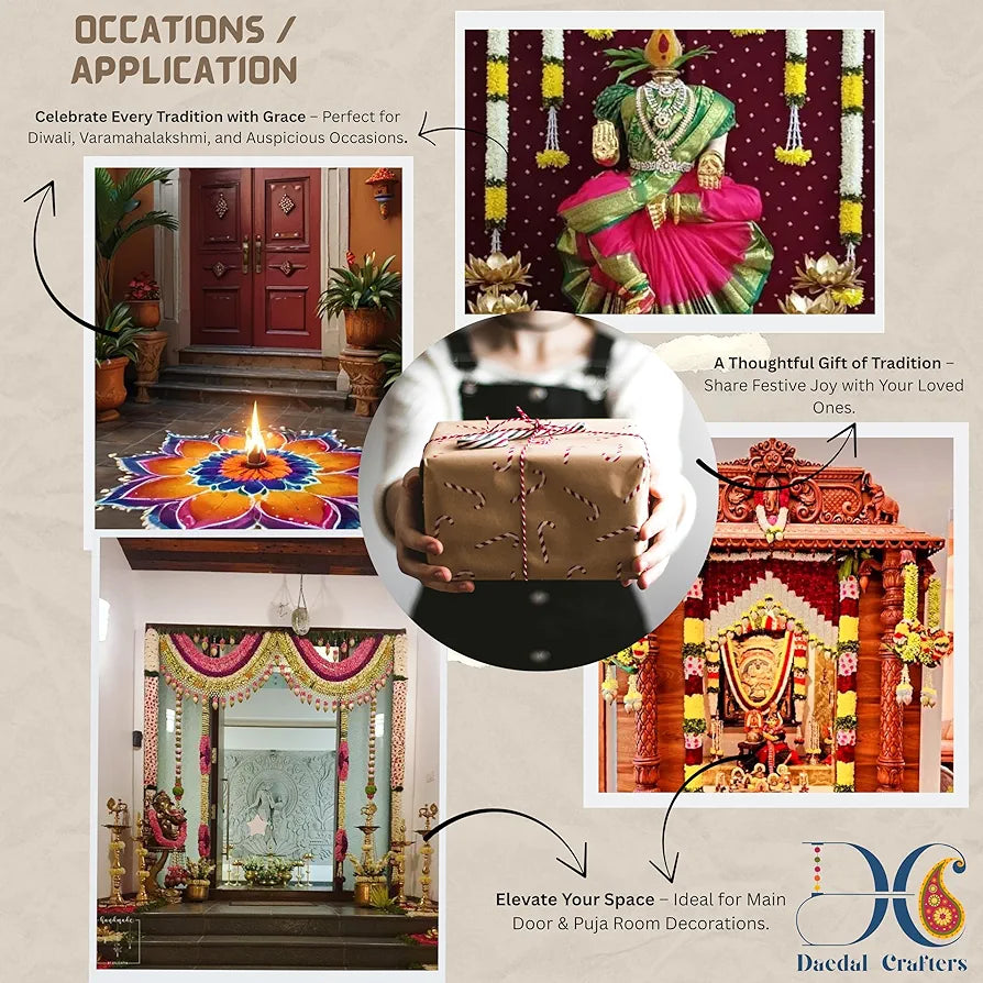 Crystal Hanging Artificial Flower Toran for Main Door Entrance