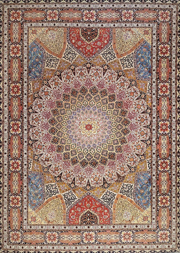 Ishro Home 3d Jet Multi Printed Carpet Rug Runner And Carpets For Bedroom Colour Royal Zari 5x7 Feet