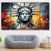Livin'luxe Multiple Frames Horizontal liberty statue Wall Painting  XL35312