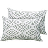 Huesland by Ahmedabad Cotton 144 TC Cotton Pillow Covers Set of 2 | Sage Green & White