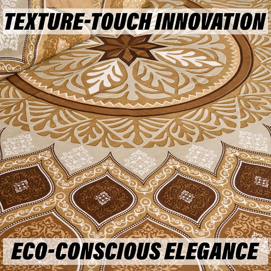 Kuber Industries Double Bedsheet with 2 Pillow Covers 160 TC Premium Cotton Brown