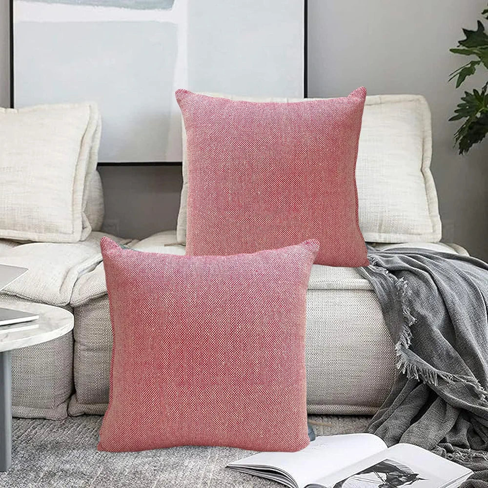 Sajavat Home Cotton Cushion Cover Colour Beige & Pink