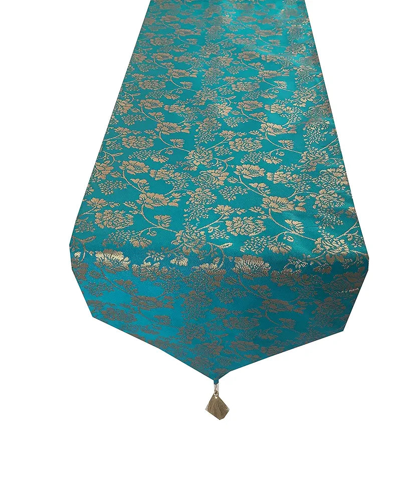 Pink Parrot Dopian Silk Multi Colour Table Runner