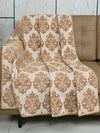 Saral Home Easy Living Saral Home Chenille 2 Seater Sofa Cover Throw Colour Gold