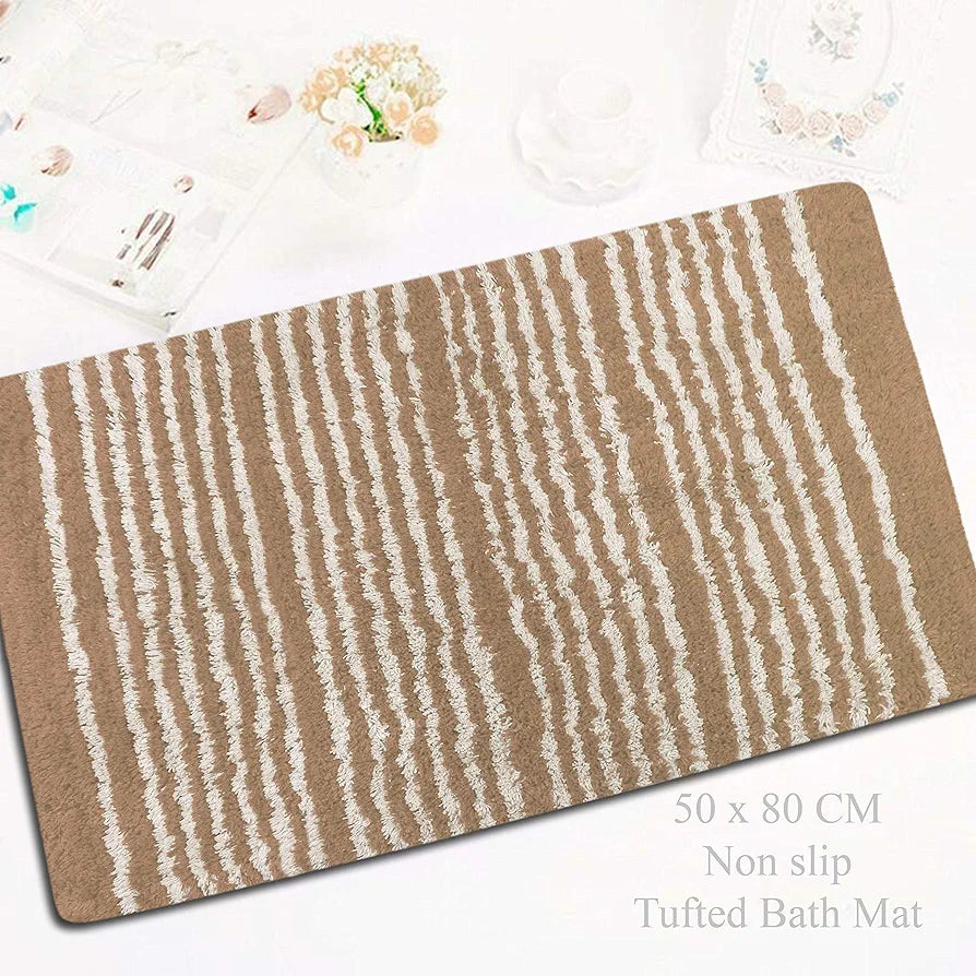The Home Talk Cotton Morocco Door Mat Water Absorbent Ultra Soft Mats Non-Slip