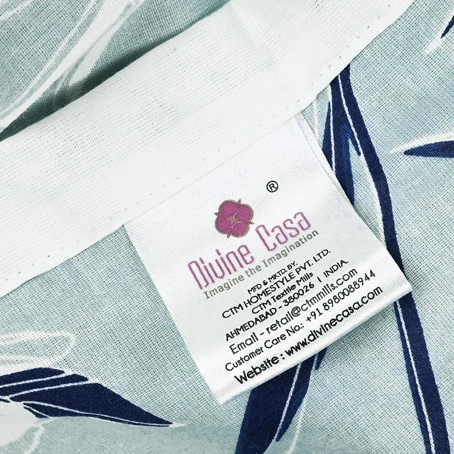 Divine Casa Floret 100% Cotton Single Dohar 120 GSM Soft & Lightweight Throw Blanket Colour Water Orchid