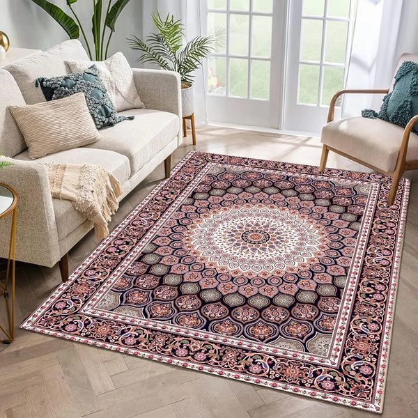 ishro home Feet 3D Jet Multi Printed Carpet Rug Runne Colour Geometrical Retro 3 x 5 Feet