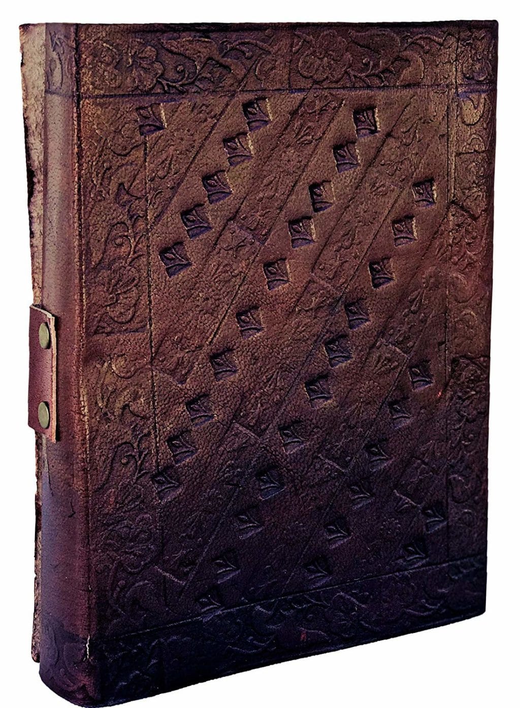 Craftshades – Metal Lock Vintage Brown Embossed Elephant Design 7″5 Handcrafted Leather Journal/Diary 200 page | 100% Genuine Leather
