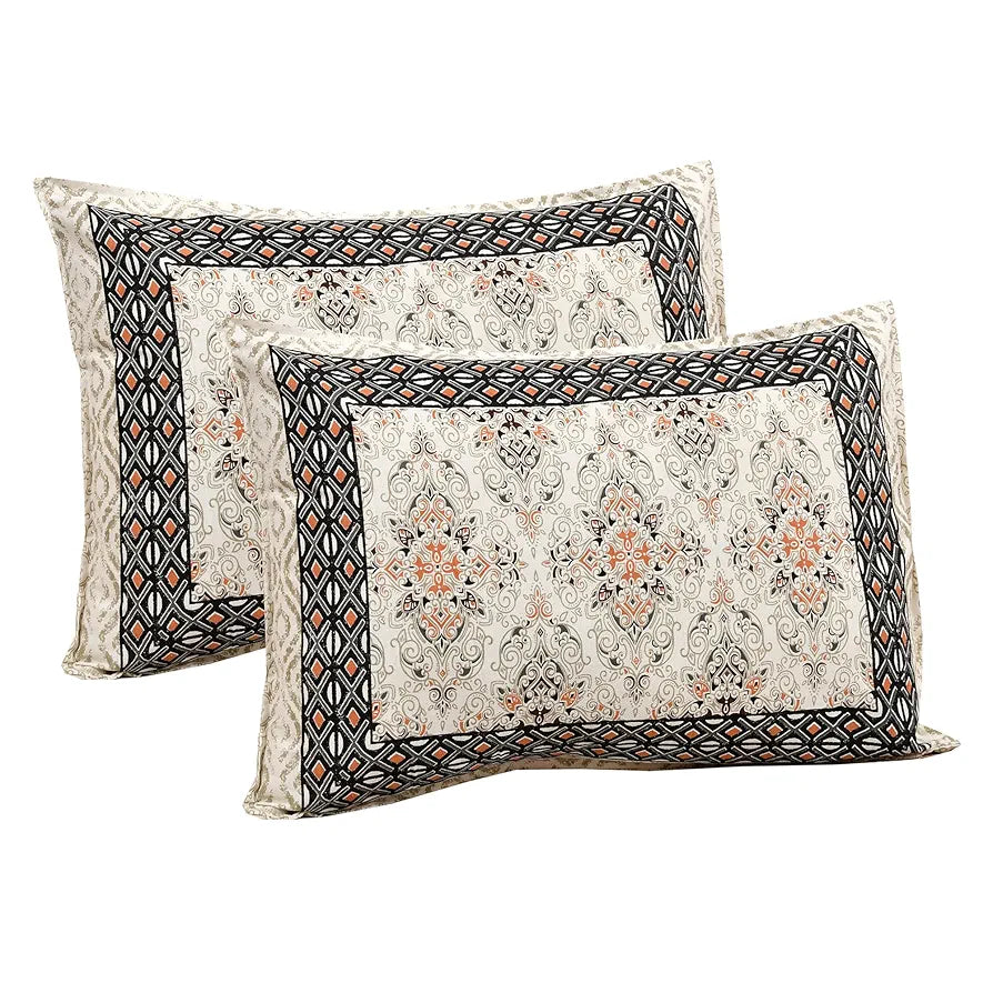 Kuber Industries Double Bedsheet with 2 Pillow Covers 160 TC Premium Cotton Dezier Carpet Print Green