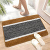Kuber Industries Anti-Skid Water-Absorbent Door Mats for Home Micro Wings Lining Golden
