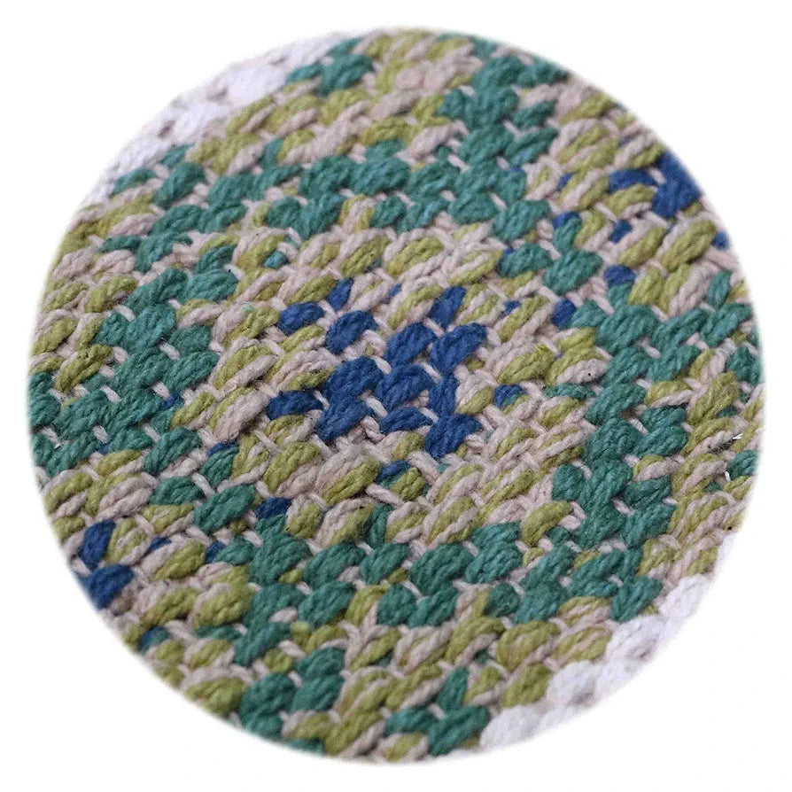 The Home Talk Handmade Cotton Carpets Tribal Contemporary Decorator Bedside Runner Beige