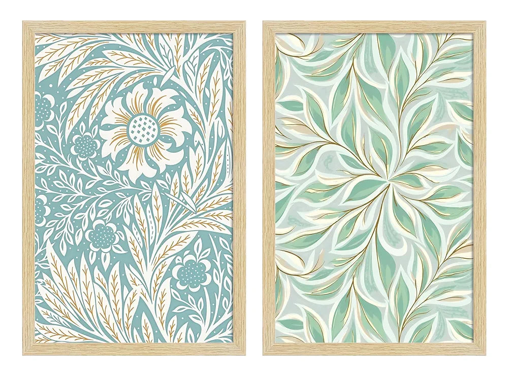 ArtX Paper Floral Art Paintings with Frame Flowers - 07 Set of 2