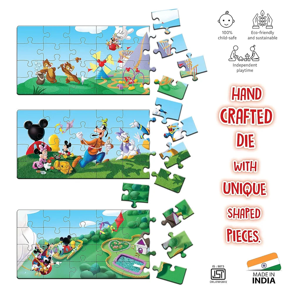 Disney Junior Mickey Book & Puzzles for Kids 4 Years and Above | Up,Up, and Away | 1 Book & 60 Piece Puzzles