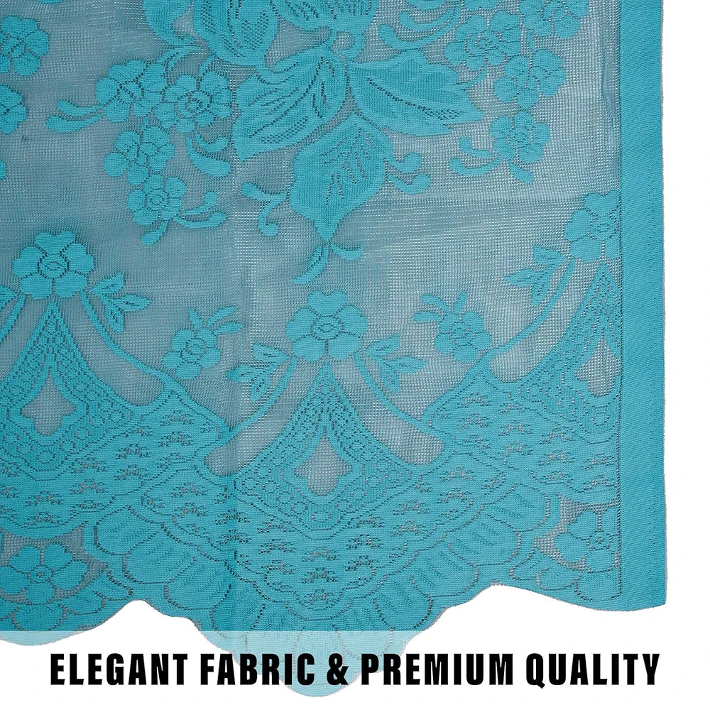 Kuber Industries Darkening Window Curtains Sheer Curtain with 8 Rings SY27 Green