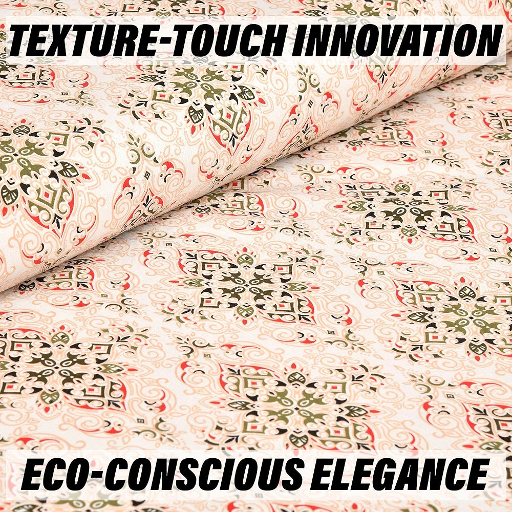 Kuber Industries Double Bedsheet with 2 Pillow Covers 160 TC Premium Cotton Orange