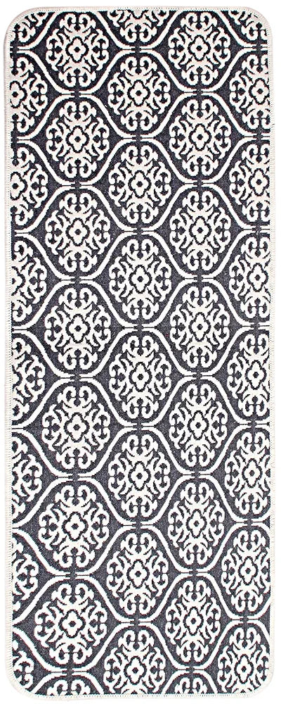 Saral Home Floral Designer Soft Cotton Durable & Washable Multipurpose Runner Colour Grey
