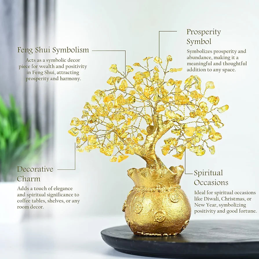 Zaicus Lucky Feng Shui Citrine Tree