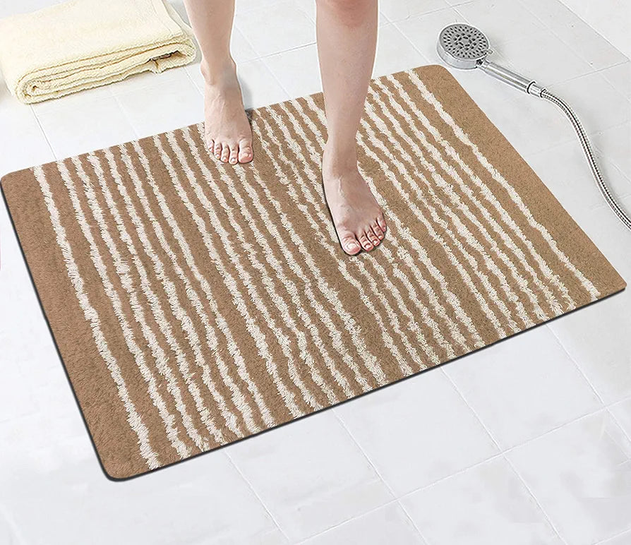 The Home Talk Cotton Morocco Door Mat Water Absorbent Ultra Soft Mats Non-Slip