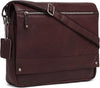 Classic Leather 15.5 inch Laptop Messenger Bag for Men I Office Bags I Travel Bags I Adjustable Strap | Brown Colour
