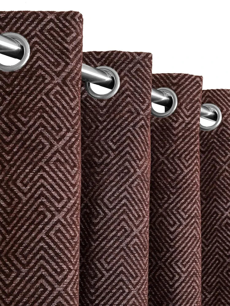 Saral Home Pacman Saral Home Chenille Blackout Window Curtains 2pc Brown