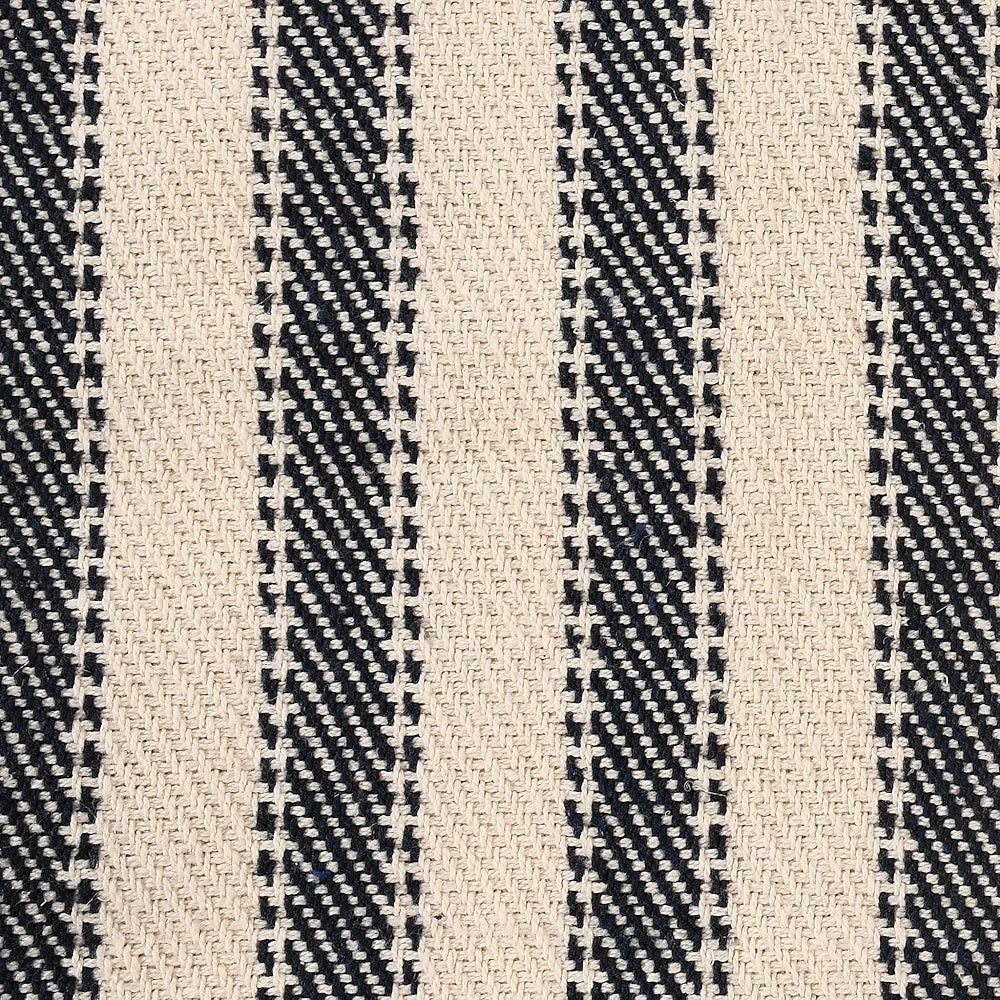 Sashaa World Striped Sofa Throw Medium with Tasselled Edges Colour Navy Striped