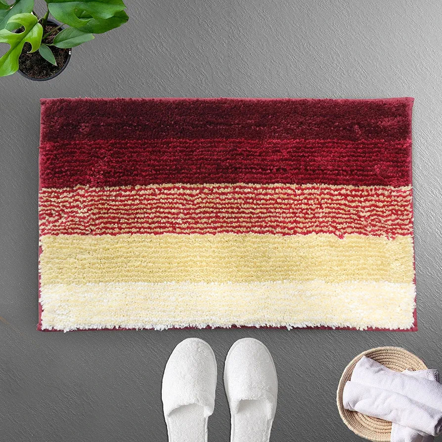 Luxe Home Super Soft Microfiber Bathroom Mat Non-Slip Bath Mat Colour Lava