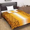 Divine Casa 120 GSM Microfiber Single Dohar Soft & Lightweight Throw Blanket Chevron Pattern Colour Orange Chevron
