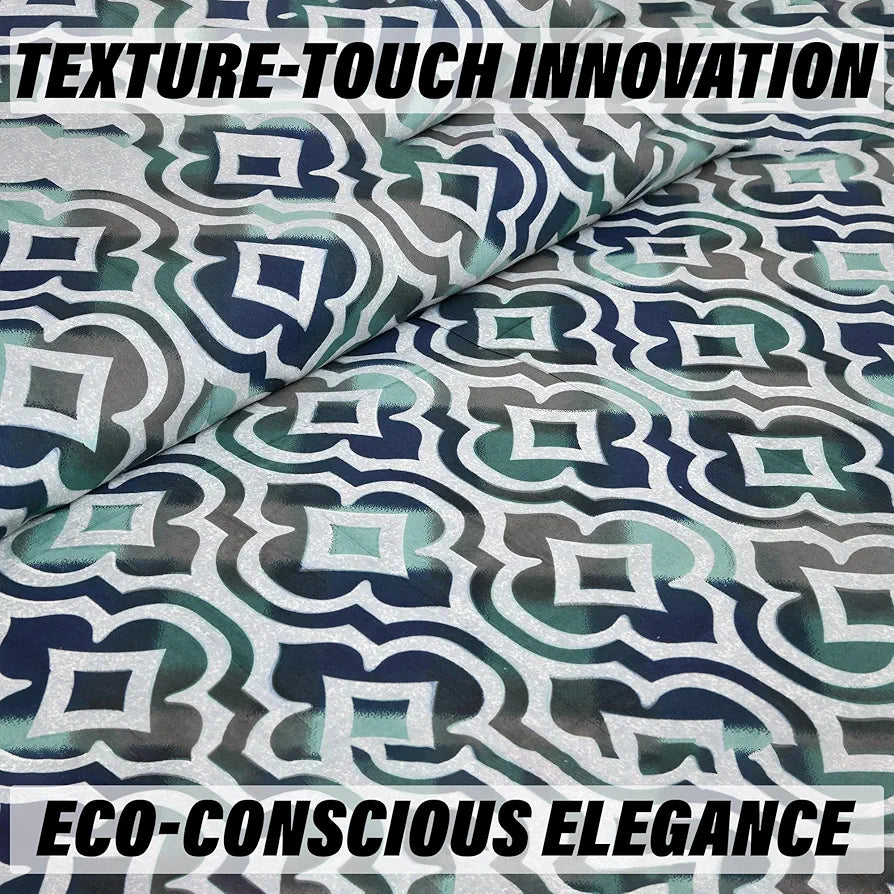 Kuber Industries Double Bedsheet with 2 Pillow Covers 160 TC Premium Cotton Rusty Star Flower Green