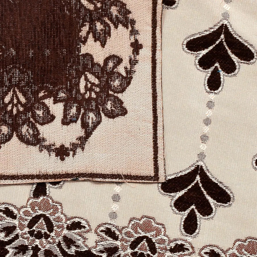 Kuber Industries Rectangular Floral Print Cotton Table Runner for Dining and Center Table Set of 2 Brown