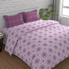 Huesland by Ahmedabad Cotton 144 TC Cotton Bedsheets for King Size Bed with 2 Pillow Covers | Mandala | Pink & Magenta