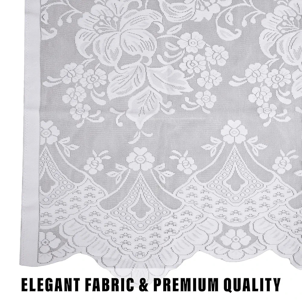 Kuber Industries Darkening Window Curtains Sheer Curtain with 8 Rings SY27 White Colour