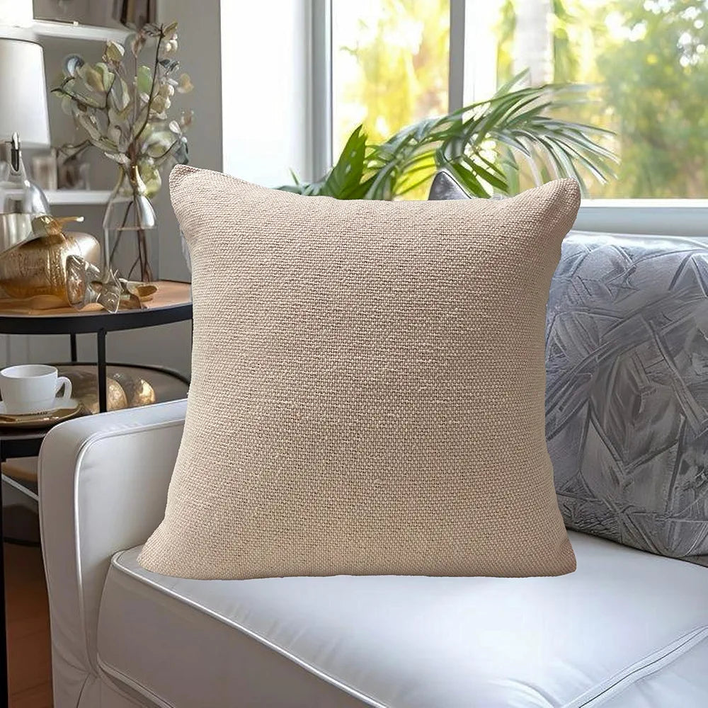 Sajavat Home Cotton Cushion Cover Colour Beige