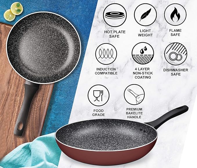 Milton Pro Cook Granito Fry Pan 22 Cm Frying Pan - 586 gms